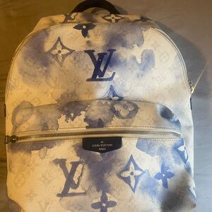 Blue and white Louis Vuitton Bookbag